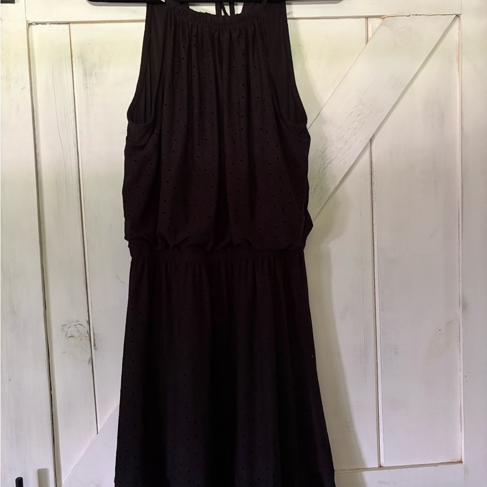 London Times Black Midi Dress